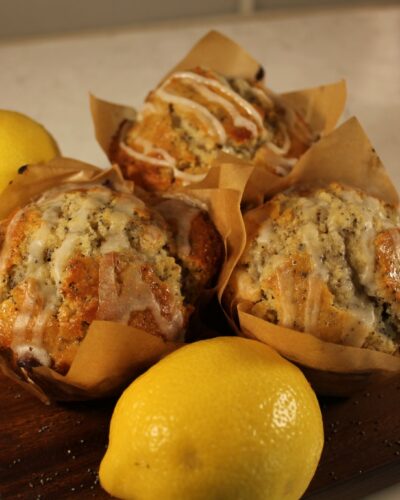 Lemon Poppyseed Muffin with Lemon Glaze