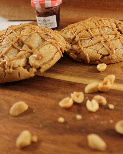 Peanut Butter and Jelly Stuffed Cookie