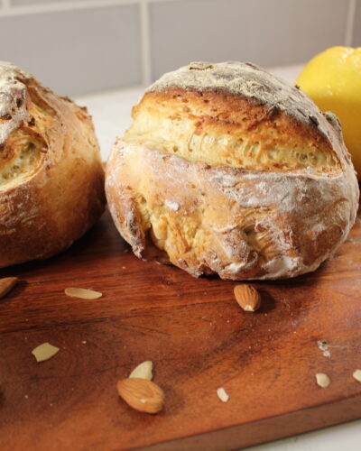 Orange Cardamom and Toasted Almond Artisan Bread